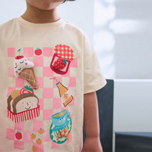 Load image into Gallery viewer, Pink Padded Picnic Characters Short Sleeve T-Shirt and Flare Leggings Set (3mths-6yrs)