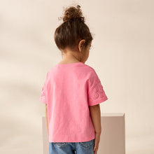Load image into Gallery viewer, Pink 100% Cotton Daisy Short Sleeve T-Shirt (3mths-6yrs)