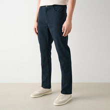 Load image into Gallery viewer, Navy Blue Slim Fit 5 Pocket Soft Touch Trousers