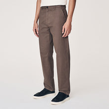 Load image into Gallery viewer, Truffle Brown Straight Fit Stretch Chinos Trousers