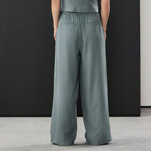 Load image into Gallery viewer, Grey Elasticated Back Wide Leg Trousers
