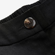 Load image into Gallery viewer, Black Elasticated Waist Barrel Leg Trousers