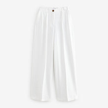 Load image into Gallery viewer, White Elasticated Back Wide Leg Trousers