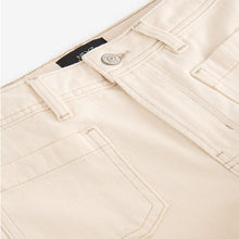 Load image into Gallery viewer, Ecru Patch Pocket Wide Leg Jeans