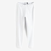 Load image into Gallery viewer, White Cropped Denim Jersey Leggings