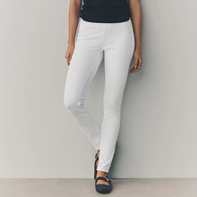 Load image into Gallery viewer, White Jersey Denim Leggings