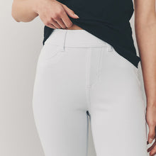 Load image into Gallery viewer, White Jersey Denim Leggings