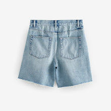 Load image into Gallery viewer, Mid Blue 100% Cotton Slouch Relax Denim Shorts