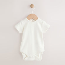 Load image into Gallery viewer, Denim Floral and Ecru Short Sleeve Baby Bodysuit and Dungarees Set (0mths-18mth)