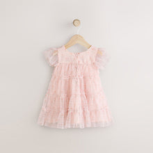 Load image into Gallery viewer, Pink Mesh Baby Dress