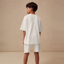 Load image into Gallery viewer, Grey Textured Short Sleeve T-Shirt and Shorts Set (3-12yrs)