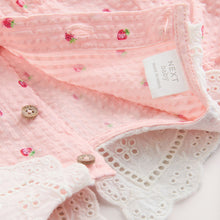 Load image into Gallery viewer, Pink Strawberry Print Baby Bloomer Romper (0mths-18mth)