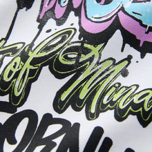 Load image into Gallery viewer, White Graffiti Relaxed Fit Short Sleeve Graphic T-Shirt (4-12yrs)