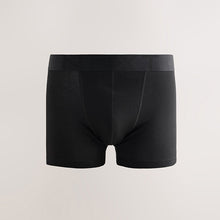 Load image into Gallery viewer, Black Waistband Trunk Boxers 5 Pack