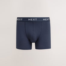 Load image into Gallery viewer, Blue 5 Pack Cotton Rich Trunk Boxers