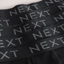Load image into Gallery viewer, Black Waistband Hipster Cotton Rich Boxers 5 Pack