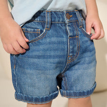 Load image into Gallery viewer, Mid Blue Denim Shorts (3mths-6yrs)