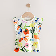 Load image into Gallery viewer, Red Flower Vest Tops 4 Pack (3mths-6yrs)