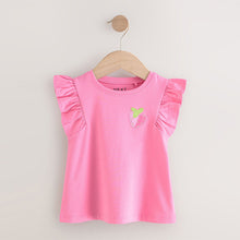 Load image into Gallery viewer, Red Flower Vest Tops 4 Pack (3mths-6yrs)