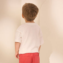 Load image into Gallery viewer, White Digger Short Sleeve Interactive Appliqué T-Shirt (3mths-6yrs)