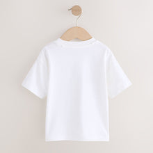 Load image into Gallery viewer, White Digger Short Sleeve Interactive Appliqué T-Shirt (3mths-6yrs)