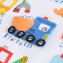 Load image into Gallery viewer, White Digger Short Sleeve Interactive Appliqué T-Shirt (3mths-6yrs)