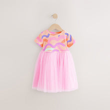 Load image into Gallery viewer, Rainbow Pink Mesh Party Dress (3mths-6yrs)