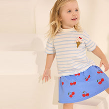 Load image into Gallery viewer, Blue Character 100% Cotton T-Shirt and Skirt Set (3mths-6yrs)