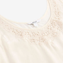 Load image into Gallery viewer, Cream Satin Lace Insert Scoop Cami Top