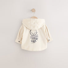 Load image into Gallery viewer, Ecru 100% Cotton Twill Hooded Overshirt and T-Shirt Set