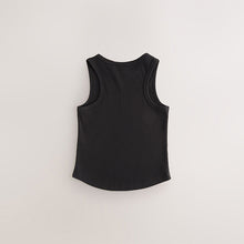Load image into Gallery viewer, Black Rib Vest (4-12yrs)