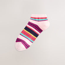 Load image into Gallery viewer, Multi Bright Stripe Trainer Socks 5 Pack