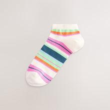 Load image into Gallery viewer, Multi Bright Stripe Trainer Socks 5 Pack
