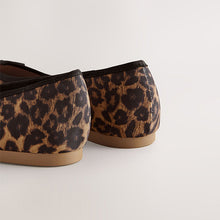 Load image into Gallery viewer, Leopard Animal Print Standard/Wide Fit Ballerinas Shoes