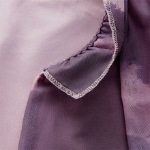 Load image into Gallery viewer, Pink/Purple Pleated Mesh Print V-Neck Occasion Midi Dress