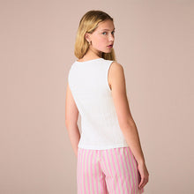 Load image into Gallery viewer, Ivory Textured Button Through Waistcoat