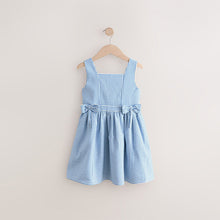 Load image into Gallery viewer, Blue Stripe Bow Detail Summer Dress (5-12yrs)