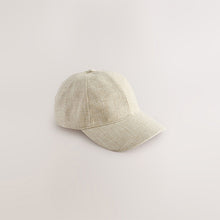 Load image into Gallery viewer, Green/Ecru Linen Cap 2 Pack