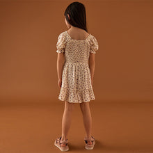 Load image into Gallery viewer, Pink Ditsy Shirred Playsuit (3-12yrs)