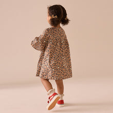Load image into Gallery viewer, Animal Long Sleeve Button Through Dress (3mths-6yrs)