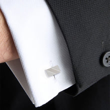 Load image into Gallery viewer, Silver Tone Cufflinks And Tie Clip Set