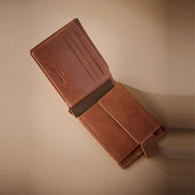 Load image into Gallery viewer, Tan Brown Signature Leather Extra Capacity Wallet