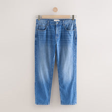 Load image into Gallery viewer, Blue Straight Fit Signature Lightweight Cotton Linen Jeans