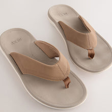 Load image into Gallery viewer, Natural Sporty Toe Post Sandals