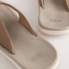 Load image into Gallery viewer, Natural Sporty Toe Post Sandals