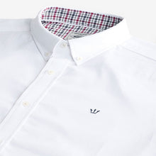 Load image into Gallery viewer, White Stretch Oxford Long Sleeve Shirt