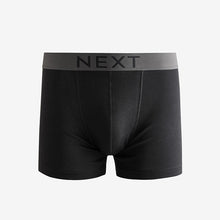 Load image into Gallery viewer, Black 4 pack 100% Cotton Trunks