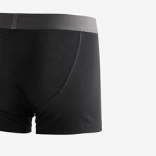 Load image into Gallery viewer, Black 4 pack 100% Cotton Trunks
