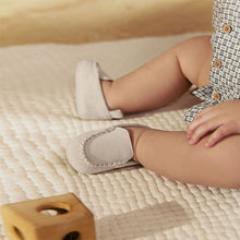 Load image into Gallery viewer, Neutral Loafer Baby Suede Shoes (0-24mths)