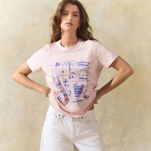 Load image into Gallery viewer, Graphic Pink Urn Print Essential Pure Cotton Short Sleeve Crew Neck T-Shirt